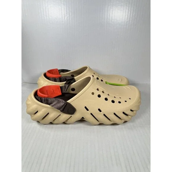 NWT Crocs Echo Clogs mens 12 Tan/white Crocs Echo Clog Sesame Tan Men main image 4